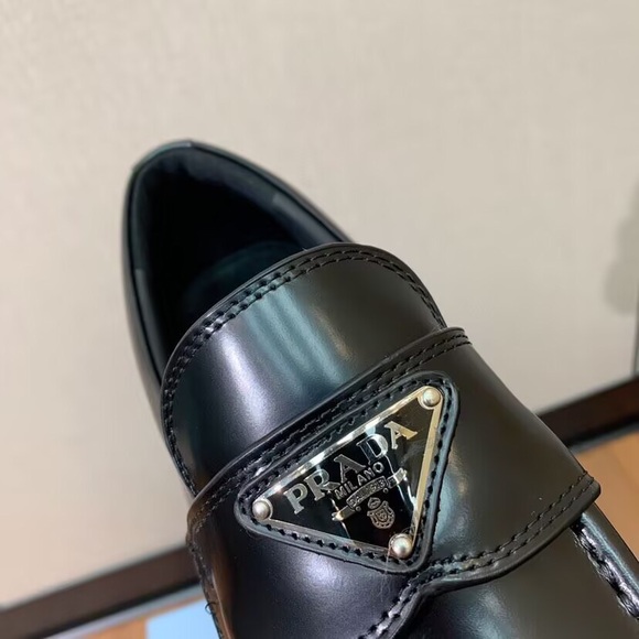 Prada Black Women's Leather Loafers - Picture 8 of 9